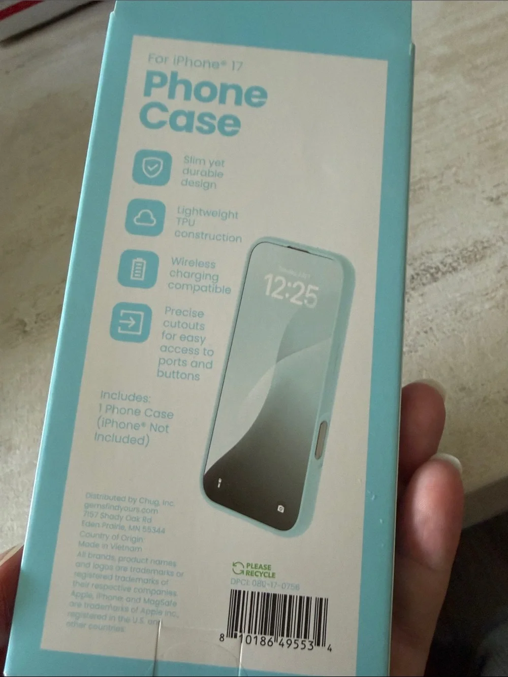 Light Blue iPhone 17 Phone Case - Compatible Silicone Cover